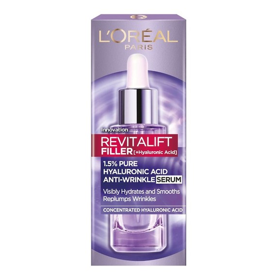 L\'oreal Paris Revitalift Filler Dropper Αντιρυτιδικός Ορός Προσώπου Λαιμού Εμπλουτισμένος με Καθαρό Υαλουρονικό Οξύ 30ml