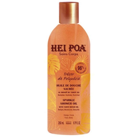 Hei Poa Soins Corps With Tahiti Monoi Sparkle Shower Oil 250ml