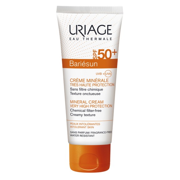 Uriage Bariesun Spf50+ Mineral Cream Αντηλιακή Κρέμα Πολύ Υψηλής Προστασίας Προσώπου Σώματος για Ευαίσθητα Δέρματα 100ml