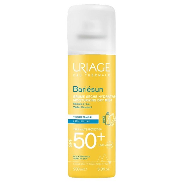 Uriage Bariesun Spf50+ Dry Mist Very High Protection Αντηλιακό Mist Προσώπου Σώματος Υψηλής Προστασίας για Ματ Αποτέλεσμα 200ml
