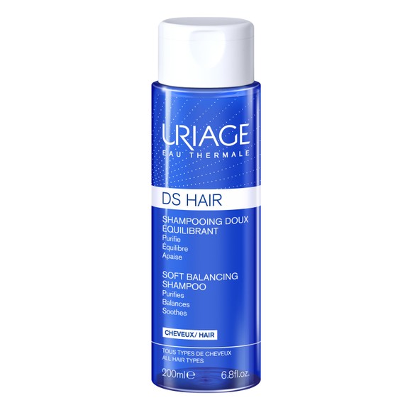 Uriage Eau Thermale Ds Hair Soft Balancing Shampoo Καταπραΰνει το Τριχωτό της Κεφαλής και Παρέχει Άνεση και Φρεσκάδα 200ml