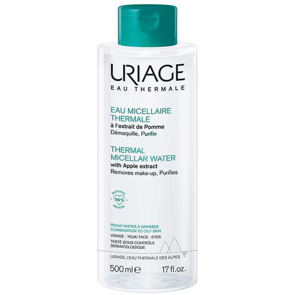 Uriage Eau Thermal Micellar Water with Apple Extract Combination to Oily Skin 500ml Uriage Eau Thermal Micellar Water with Apple Extract Combination to Oily Skin 500ml