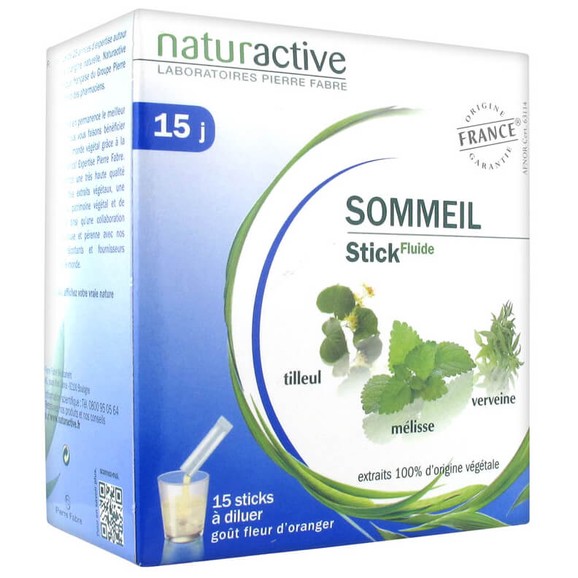 Naturactive Sleep Stick Fluide Συμπλήρωμα Διατροφής για Έναν Ήρεμο Ύπνο με Εκχυλίσματα 100% Φυτικής Προέλευσης 15 Sticks