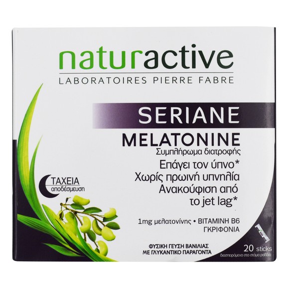 Naturactive Seriane Melatonine Συμπλήρωμα Διατροφής για την Αντιμετώπιση της Αϋπνίας 20 Sticks