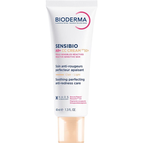 Bioderma Sensibio Ar+ CC Clair & Light Soothing Anti-Redness Cream Spf50+, 40ml