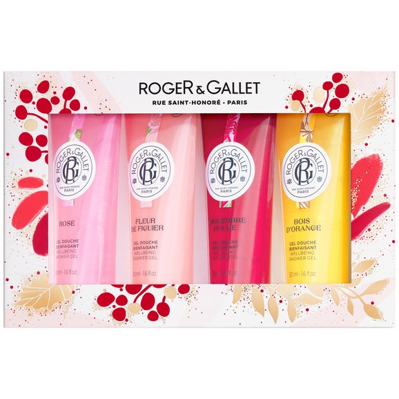 Roger & Gallet Gift Set Rose Shower Gel 50ml & Fleur de Figuier Shower Gel 50ml & Gingembre Rouge Shower Gel 50ml & Bois d\' Orange Shower Gel 50ml