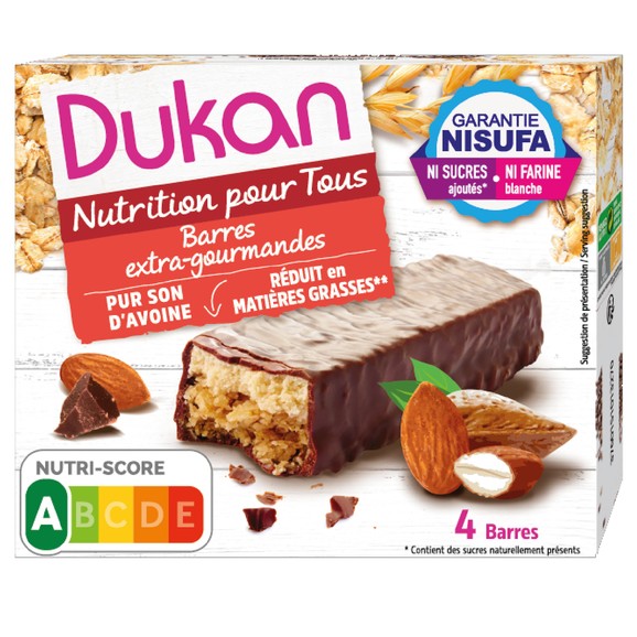 Dukan Nutrition Pour Tous Barres Extra Gourmandes 4x30 gr