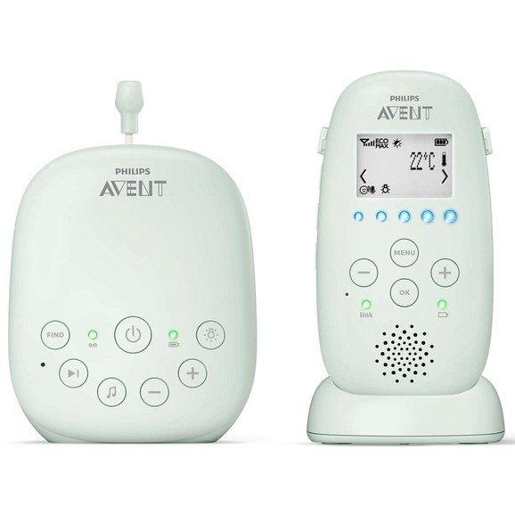 Avent Συσκευή Παρακολούθησης Μωρού με Ψηφιακή Οθόνη, Μέτρηση Θερμοκρασίας SCD721
