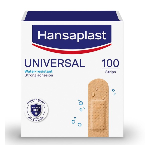 Hansaplast Universal Water Resistant & Strong Adhesion 19mm x 72mm, 100 Τεμάχια