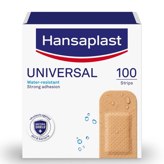 Hansaplast Universal Water Resistant & Strong Adhesion 30mm x 72mm, 100 Τεμάχια