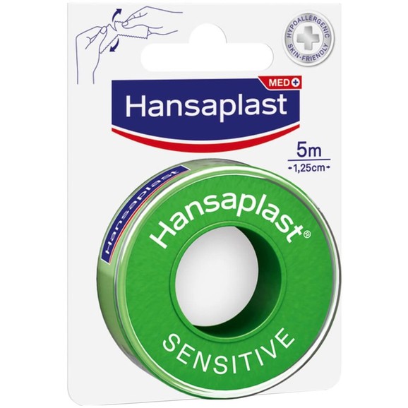 Hansaplast Sensitive 5m x 1.25cm 1 Τεμάχιο