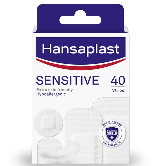 Hansaplast Sensitive Υποαλλεργικά Αυτοκόλλητα Επιθέματα σε Διάφορα Μεγέθη, Πολύ Φιλικά με την Επιδερμίδα 40 Strips
