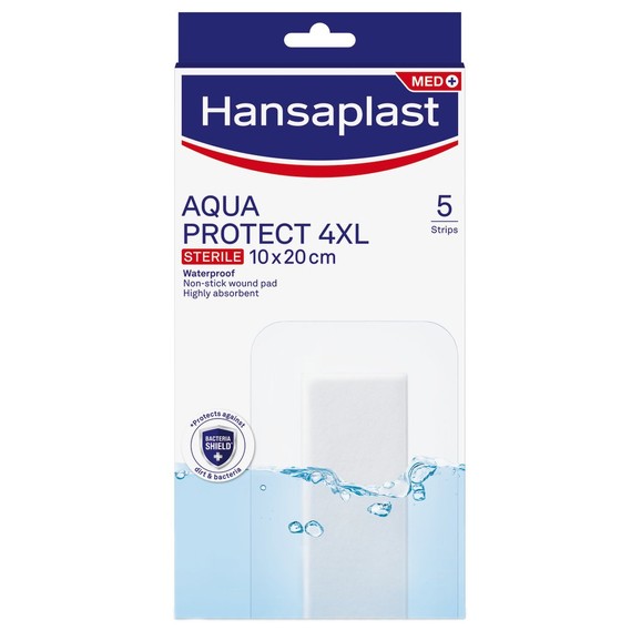Hansaplast Aqua Protect XL Sterile Strips 10x20cm 5 Τεμάχια
