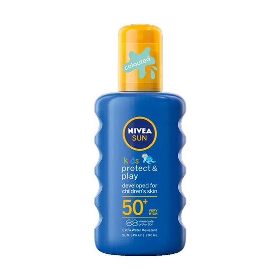 Nivea Sun Kids Protect & Play Spf50+ Spray Lotion Developed For Children\'s Skin 200ml