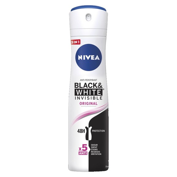 Nivea Deo Black & White Clear Invisible Spray 150ml