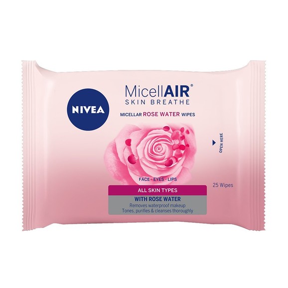 Nivea Micellair Cleansing Wipes with Rosewater 25 wipes