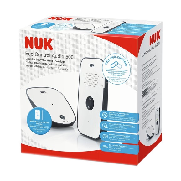 Nuk Eco Control Audio 500 Digital Babyphone 1 Τεμάχιο