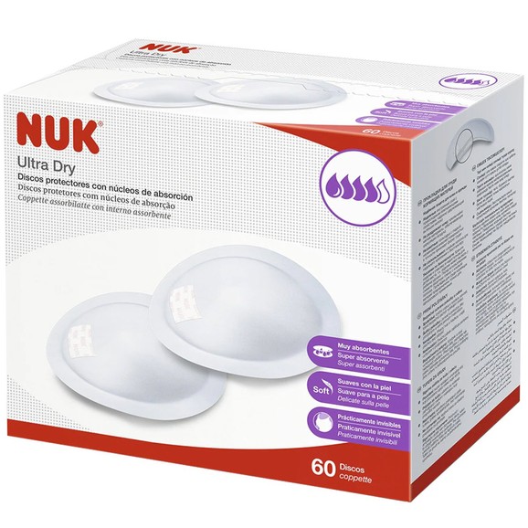 Nuk Ultra Dry Breast Pads with Absorbent Core 60 Pads