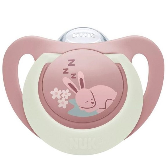 Nuk First Choice Night Silicone Soother 6-18m, 1 Τεμάχιο - Ροζ