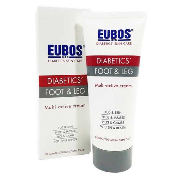 Eubos Diabetics Foot & Leg Multi-Active Cream Κρέμα Ποδιών, Εντατική και Παρατεταμένη Ενυδάτωση, Κατάλληλη για Διαβητικούς 100ml
