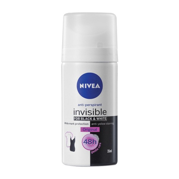Nivea Deo Black & White Clear Invisible Spray Travel Size 35ml