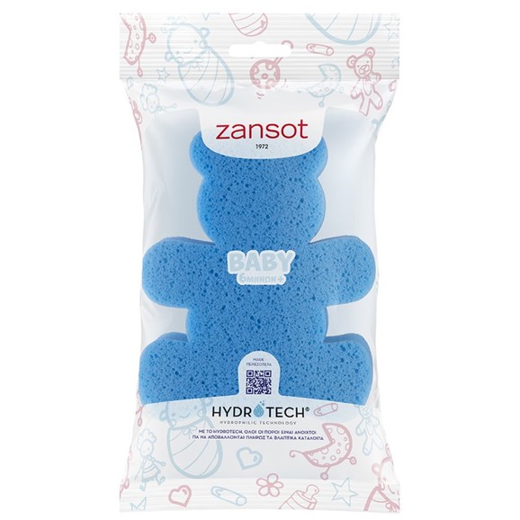 Zansot Baby 6 Months Sponge 1 Τεμάχιο - Μπλέ Αρκουδάκι