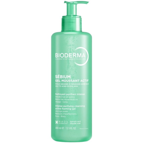 Bioderma Sebium Intense Puriifying Cleansing Face & Body Foaming Gel 400ml