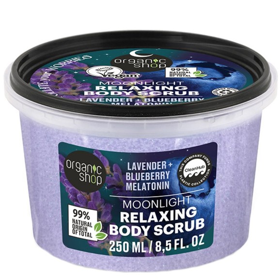 Organic Shop Moonlight Relaxing Levander & Blueberry Melatonin Body Scrub 250ml