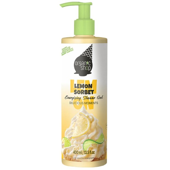 Organic Shop Ice Cream Lemon Sorbet Energising Shower Gel 400ml