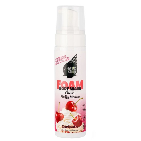 Organic Shop Ice Cream Cherry Fluffy Mousse Body Wash 200ml