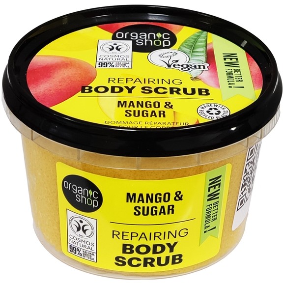 Organic Shop Repairing Body Scrub with Kenyan Mango & Sugar 250ml