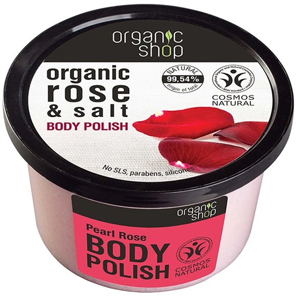 Organic Shop Firming Body Polish Rose & Salt Scrub 250ml