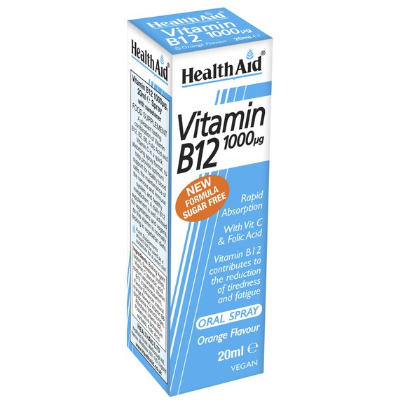 Health Aid Vitamin B12 1000μg Spray for Rapid Absorption 20ml