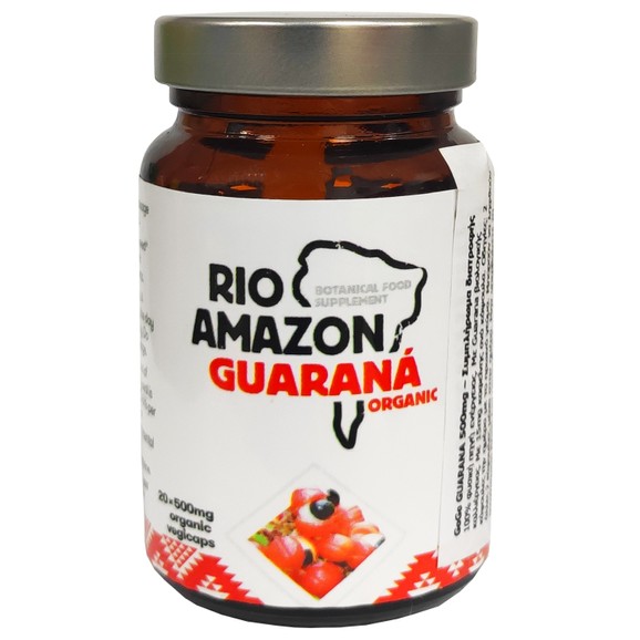 Rio Amazon Gogo Guarana Vegicaps 500mg 100% Φυσικό Τονωτικό σε Κάψουλες για Σώμα & Μυαλό 20veg.caps