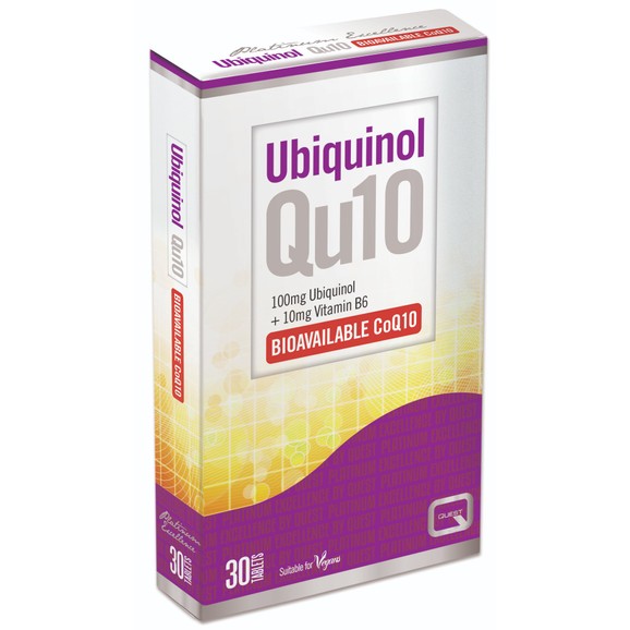 Quest Ubiquinol Qu10 100mg & 10mg Vitamin B6 Bioavailable CoQ10 30tabs