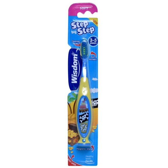 Wisdom Kids Step By Step 3-5 Years Soft Toothbrush 1 Τεμάχιο 