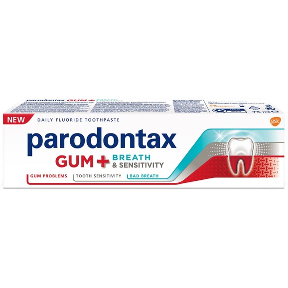 Parodontax Gum+ Breath & Sensitivity Toothpaste 75ml Parodontax Gum+ Breath & Sensitivity Toothpaste 75ml