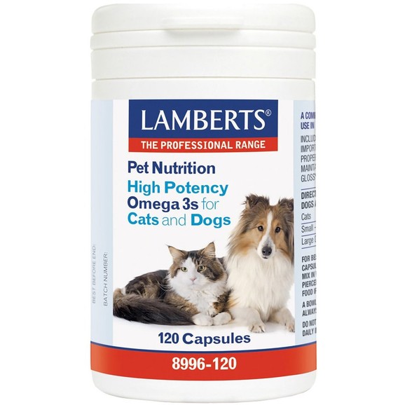 Lamberts Pet Nutrition High Potency Omega 3 for Cats & Dogs 120caps