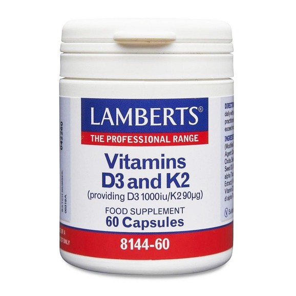 Lamberts Vitamins D3 1000iu & K2 90μg 60caps Lamberts Vitamins D3 1000iu & K2 90μg 60caps