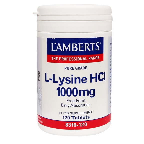 Lamberts L-Lysine HCI 1000mg 120tabs Lamberts L-Lysine HCI 1000mg 120tabs
