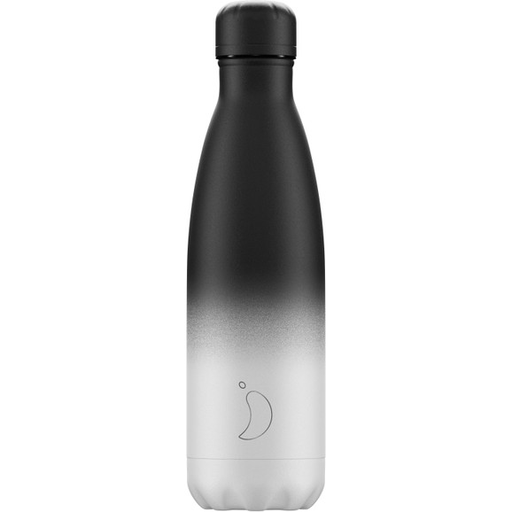 Chilly\'s Bottle Gradient Edition Monochrome Ανοξείδωτο Θερμός σε Μαύρο με Λευκό Ματ Χρώμα 500ml