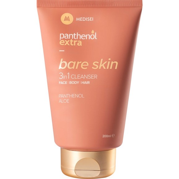 Medisei Panthenol Extra Bare Skin 3 in 1 Face, Body & Hair Gel Cleanser 200ml