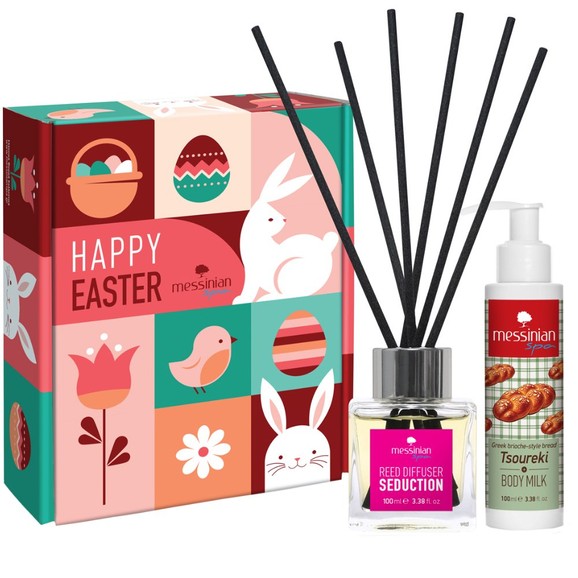 Messinian Spa Promo Spread The Scent Reed Diffuser Seduction 100ml & Tsoureki Body Milk 100ml