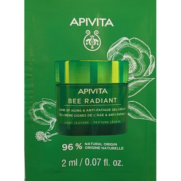 Δείγμα Apivita Bee Radiant Signs of Aging & Anti-Fatigue Gel-Cream Light Texture 2ml