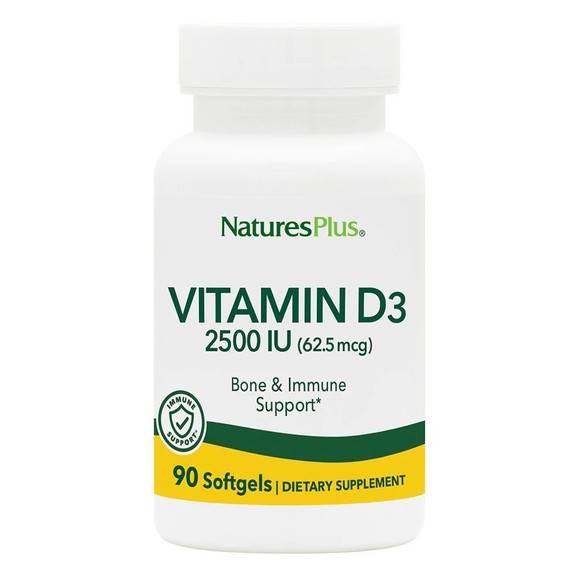 Δώρο Natures Plus Vitamin D-3 2500iu 90 Softgels
