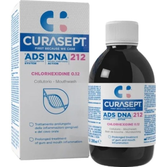 Curasept ADS 212 Στοματικό Διάλυμα για Ανακούφιση Από Ερεθισμούς του Στοματικού Βλεννογόνου 0,12% CHX 200ml