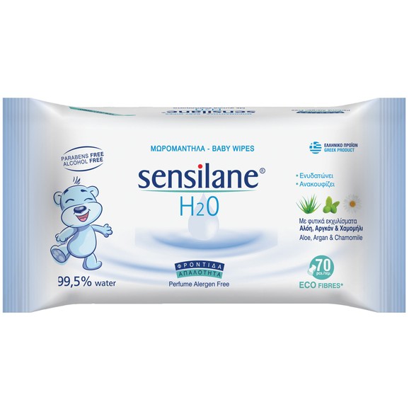 Sidifresh Sensilane H2O Baby Wipes 70 Τεμάχια