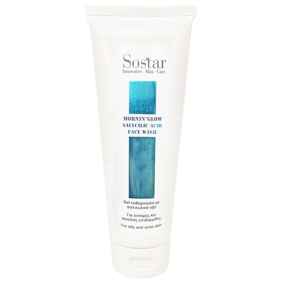 Sostar Mornin\' Glow Salycilic Acid Face Wash Gel for Oily & Acne Skin 150ml