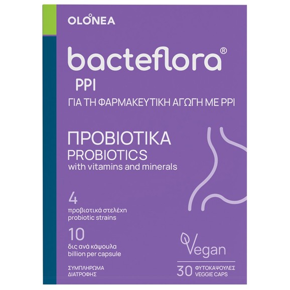Olonea Bacteflora PPI Probiotics 30veg.caps