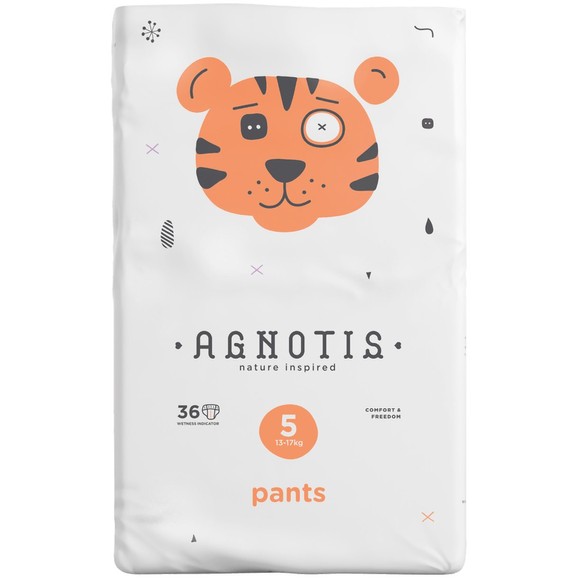 Agnotis Nature Ispired Pants No5 (13-17kg) Παιδικές Πάνες Βρακάκι 36 Τεμάχια